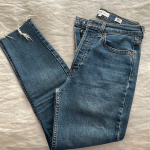Re/done originals cropped jeans, size 27